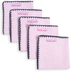 Mumma's Touch Organic Bamboo Baby Wash Cloth - Pink - Pack of 5-image-83