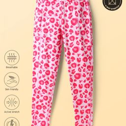Pine Active Knit Full Length Super Stretch Printed Leggings - Pink-image-41
