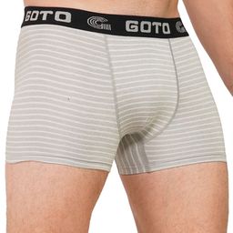 GOTO Printed Short Trunk NYLON LY PRINT OUTER EL TRUNK GREY STRIP-Grey image 3