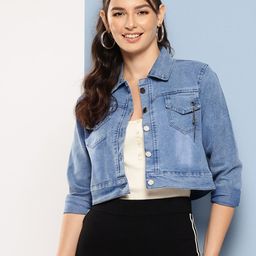 Aarika Washed Cropped Denim Jacket-picture-8