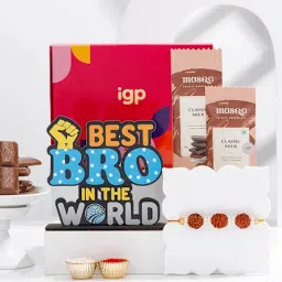 Handmade Rudraksha Rakhi Gift Hamper-11