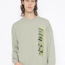 GUESS Men Printed Crew Neck Pullover Sweatshirt-picture-6