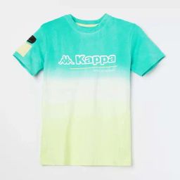 KAPPA Boys Blue & White Cotton Color Block T Shirt-image-56