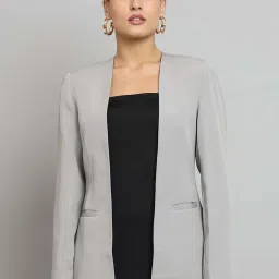 Powersutra Grey Regular Fit Blazer image 1