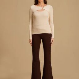 Kazo Beige Polyester Slim FitSweaters-picture-21
