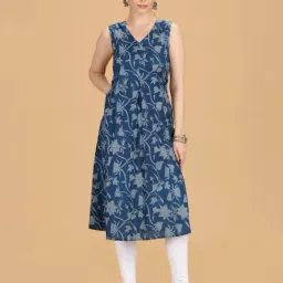 Cotton Culture Indigo Blue Floral Kurtis-picture-26