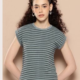 Chemistry Striped Extended Sleeves Cotton Slim Fit T-shirt-picture-33