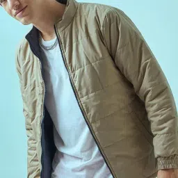 Bewakoof Men Brown Nylon Regular Fit Casual Jacket-image-9