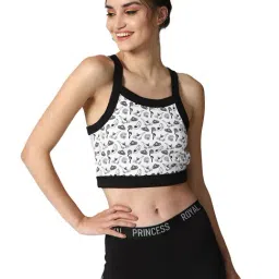 Forever 21 White & Black Non Wired Non Padded Bralette-image-98