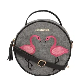 Bagsy Malone Grey Embroidered Medium Handbag-picture-32