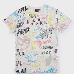 Gini & Jony Kids White Cotton Printed T-Shirt-picture-15