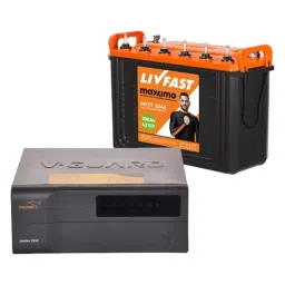 Livfast 200 AH Maxximo MXTT 2342+V-guard jaadoo 1050 Tall Tubular Inverter Battery-picture-16