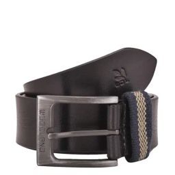 Woodland Black Casual Leather Belt for Men-image-29