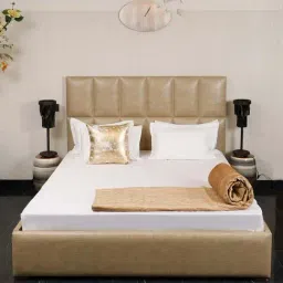 Home4U 'Egyptian' White 100% Cotton Double Bedsheet with 2 Pillow Covers-image-52