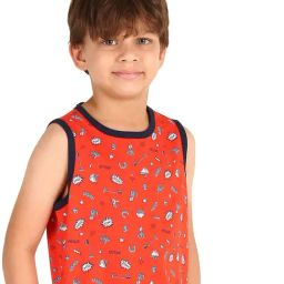 U.S. Polo Assn. Kids Orange Printed T-Shirt-image-59