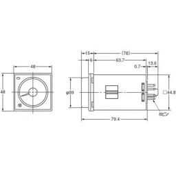 Omron Solid State Timer H3CR-H AC 100/110/120 V, H3CR-H8L AC100-120 S-44