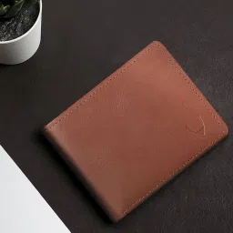 Hidesign Tan Solid Rfid Bi-Fold Wallet for Men image 1
