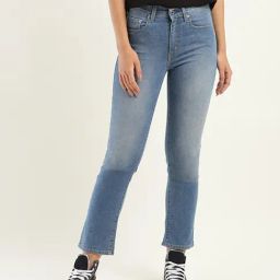 Levi's 724 Aegean Blue Slim Fit High Rise Jeans-image-99