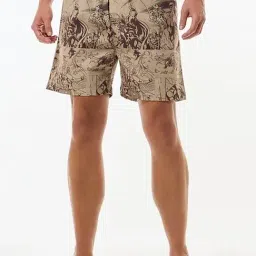 Bewakoof Beige Poplin Cotton Regular Fit Printed Boxers Shorts-picture-17