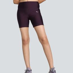 Puma Midnight Plum Logo Print Sports Shorts-image-4