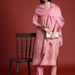 all about you Printed Kurta with Trousers & Dupatta image 1