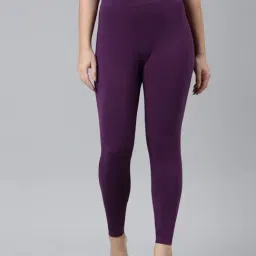 Kryptic Purple Cotton Regular Fit Leggings-image-66