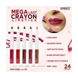 Insight Cosmetics Mega Last Crayon Lipstick 14-It's In My DNA - 1.3 gm image 3