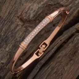 Kushal's Fashion Jewellery Rose-Gold Tone Kada for Women-picture-17