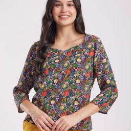 Fablestreet Multicolor Floral Print Top-41