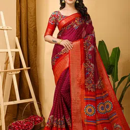 Panzora Checked Zari Saree-image-95