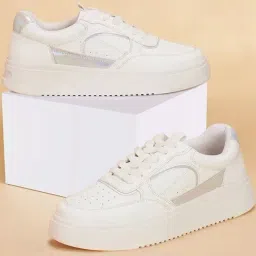 Forever Glam by Pantaloons Women's Off White Sneakers-image-68