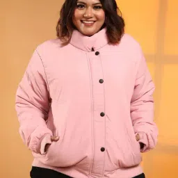 Instafab Plus Pink Regular Fit Jacket-picture-25