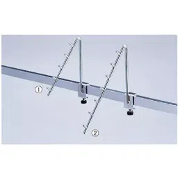 AS ONE Accessories Up Hanger 45 ° Made of Steel, Chrome Plated, 61-45-7-2-36