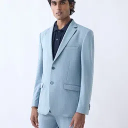 WES Formals by Westside Light Teal Slim-Fit Blazer-picture-17