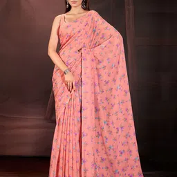 Garden Vareli Floral Printed Pure Georgette Saree-picture-28