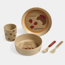 MiArcus Beige Bamboo 5-Piece Dinnerware Set-image-50