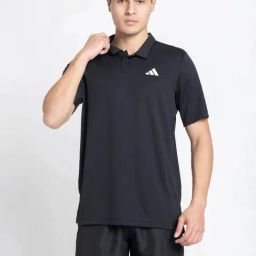 Adidas Black CLIMA Polo T-Shirt-80