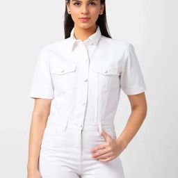 Spykar White Solid Jumpsuits-picture-43