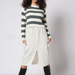 Vero Moda Off White Self Design Cropped Pullover-picture-19