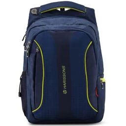 Harissons Flinch Navy Blue Polyester Solid Laptop Backpack - 35 Ltrs-13