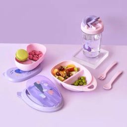 MiArcus Purple Polypropylene Jolly Food Box & Water Bottle Set-image-9