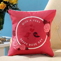 FNP Happy Rose Day Cushion-39