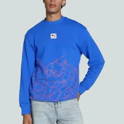 Puma Blue Regular Fit Sweatshirt-picture-38