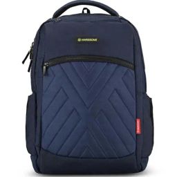 Harissons Nova Navy Blue Polyester Quilted Laptop Backpack - 26 Ltrs-22