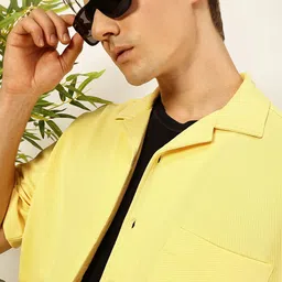 Thomas Scott Men Premium Cuban Collar Textured Cotton Casual Shirt-image-83