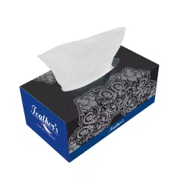 Feather's 2 Ply Biodegradable Premium Facial Dry Tissue F-2104-V-8 (Pack of 8)-0