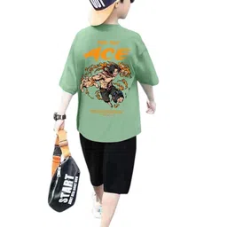 GCYX Boys Printed T-shirt with Shorts-picture-34