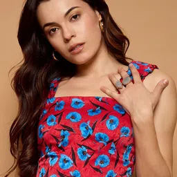 Kibo Floral Print Crop Top-image-69
