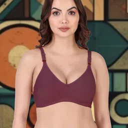 Samvar Maroon Cotton Non-Wired Non Padded Minimizer Bra-picture-18