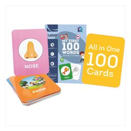 CLAPJOY Reusable My First 100 Words Flash Cards - 100 Cards-11
